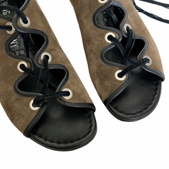 Opening Ceremony Juniper Suede Laced Sandals - Picture 8 of 12